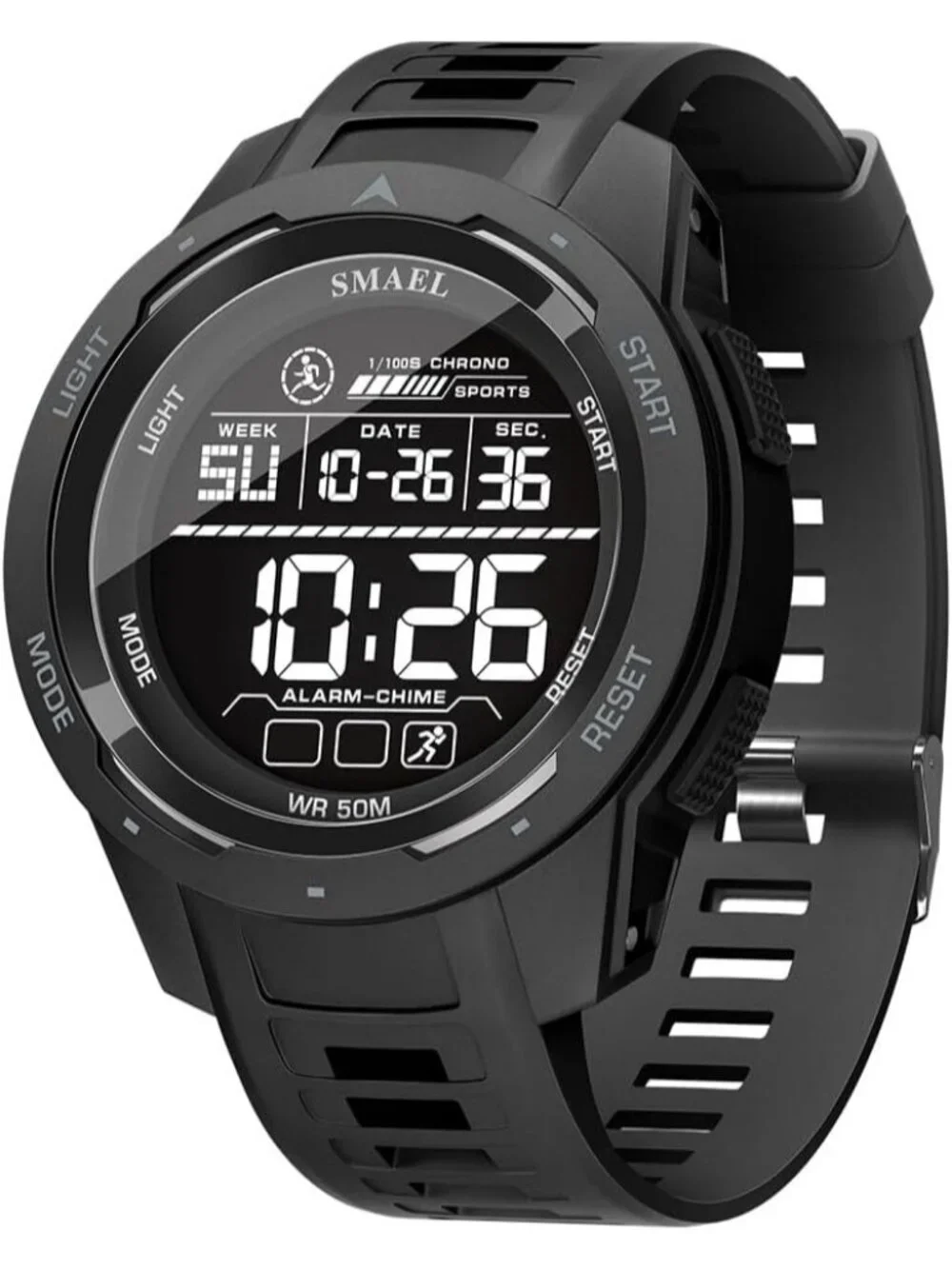 Men's Black Analog Quartz Sports Waterproof Military Casual LED Digital Watch